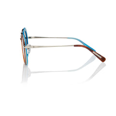 PORTOFINO (Blue Jay and Silver Metal with Solid Brown Lens)