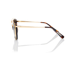 DUBAI (Honey Tortoise and Gold Metal with Solid Brown Lens)