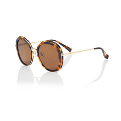 PORTOFINO (Honey Tortoise and Gold Metal with Solid Brown Lens)
