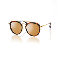 SAO PAULO (Honey Tortoise and Gold Metal  with Gold Mirror Lens)